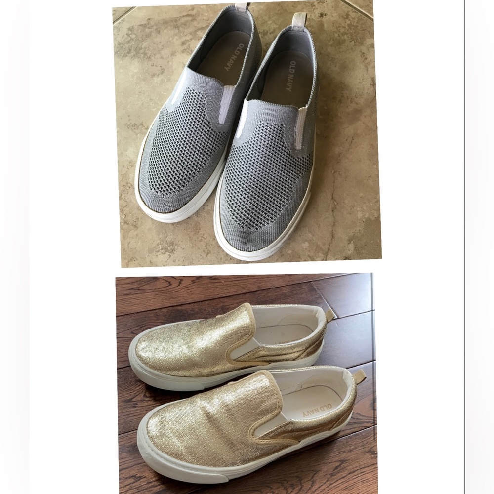 2 Pairs Shoes Slip On Kids Size 2